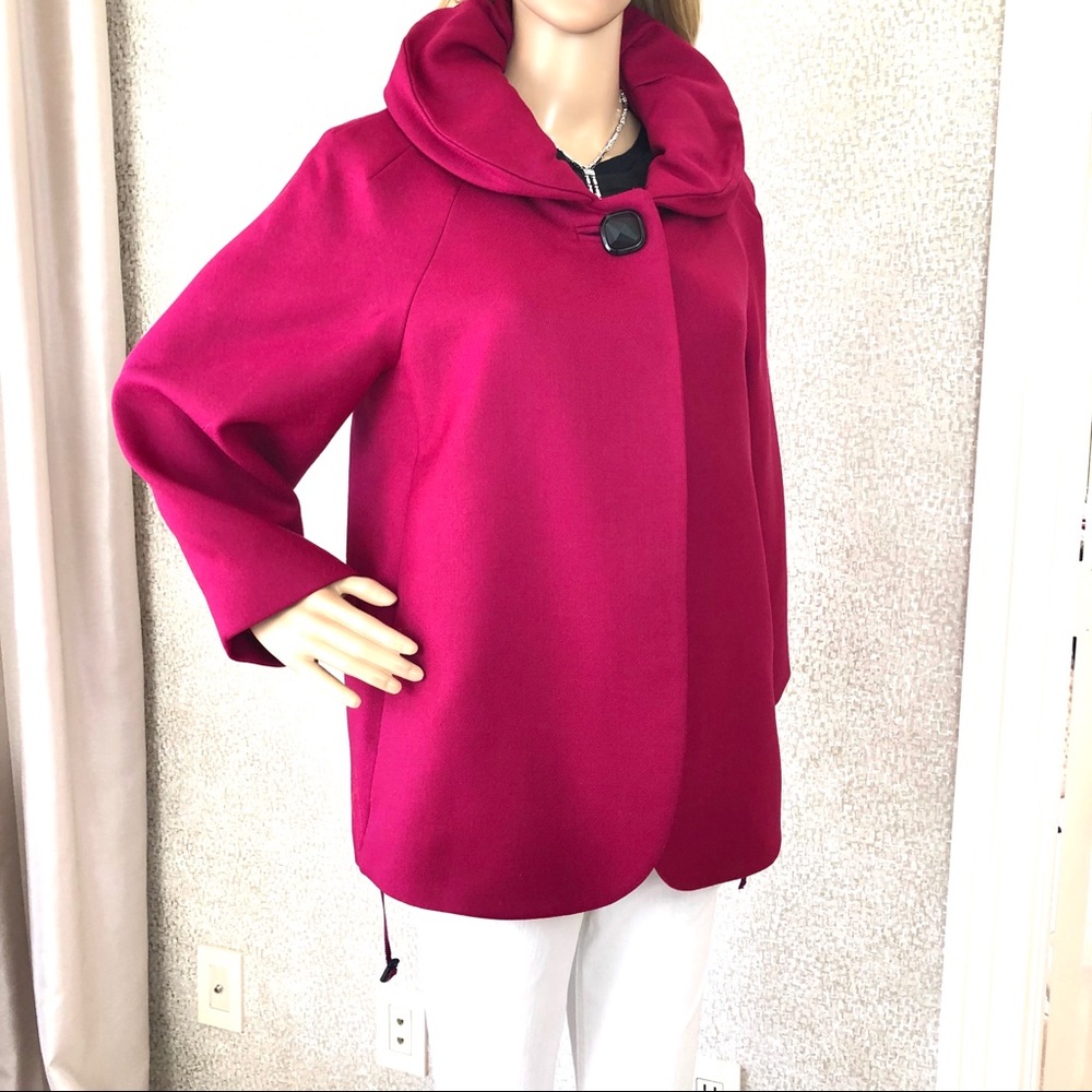 Charles Chang-Lima fuchsia pink silk lined wool jacket 4